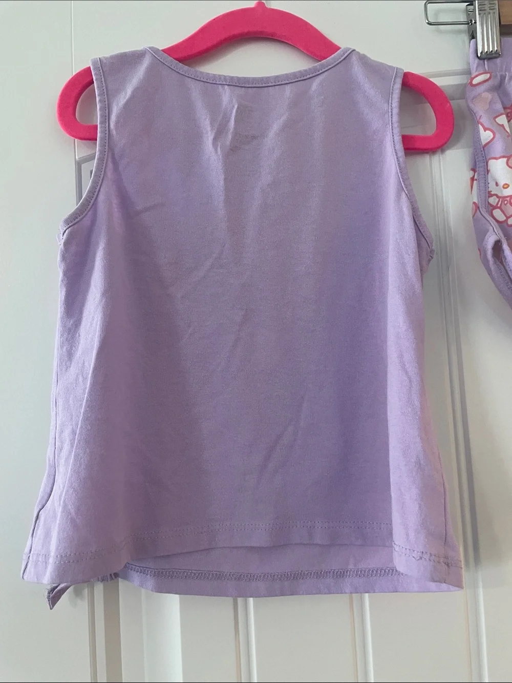 Hello Kitty Lavender Sleeveless Tank & Printed Shorts Pajama Set